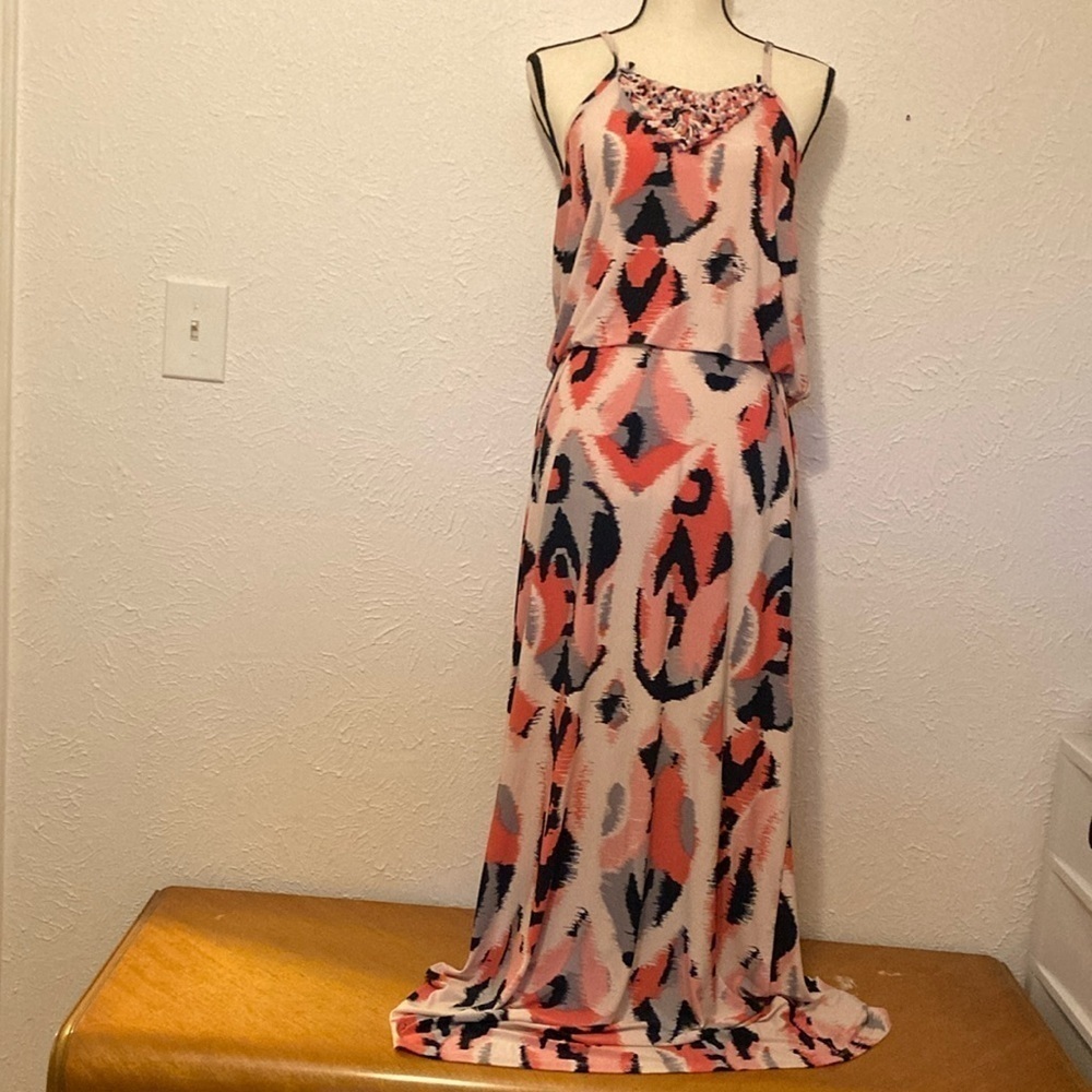 Banana Republic Abstract Print Maxi Dress
